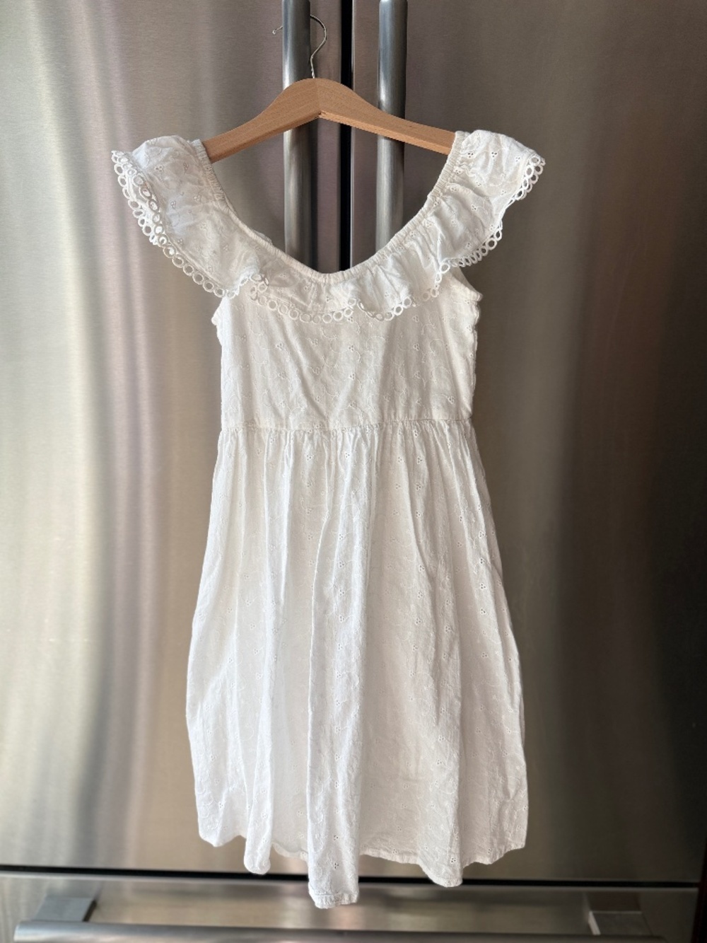 Mini Molly Bracken white girls eyelet dress 10